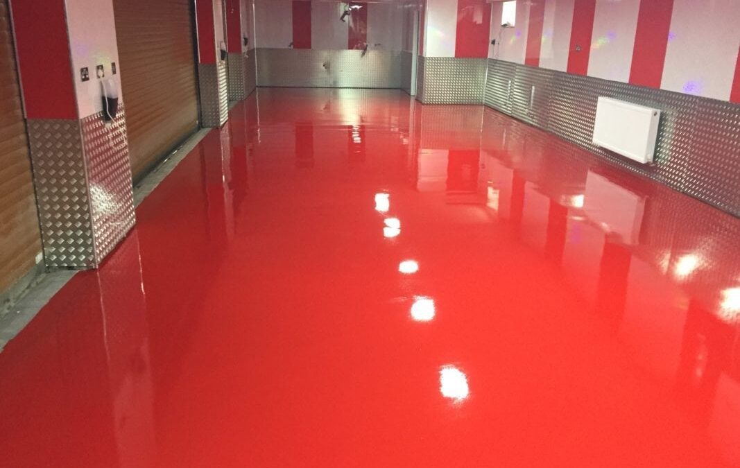 Epoxy Resin Floor Screed laid for busy Car Garage