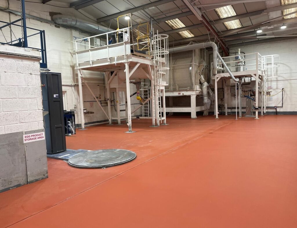 Anti-slip flooring for food manufacturing